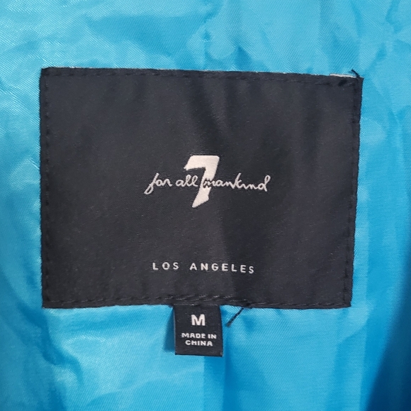 7 For All Mankind Bright Blue Double-Breasted Blazer – Size M - Picture 2 of 3